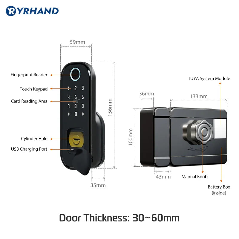 Smart Card Digital Code Door Lock