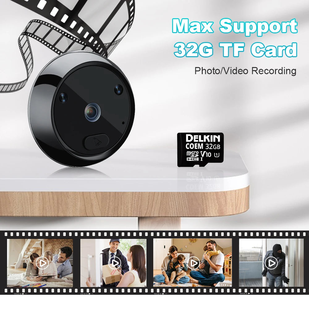 Smart Peephole Night Vision Doorbell Camera