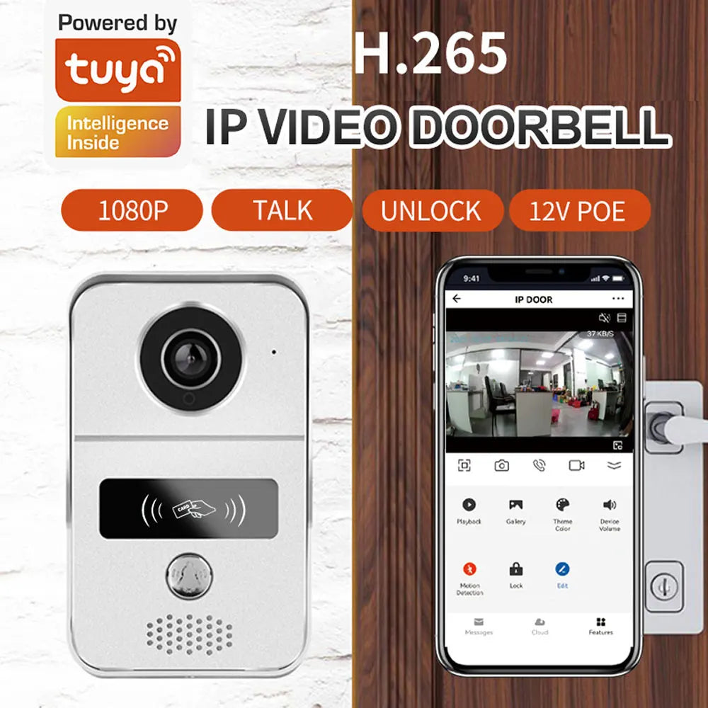 Smart 7" Monitor WiFi Tuya Video Doorbell