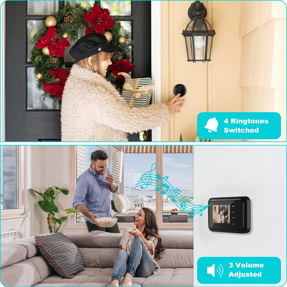 Smart Peephole Night Vision Doorbell Camera