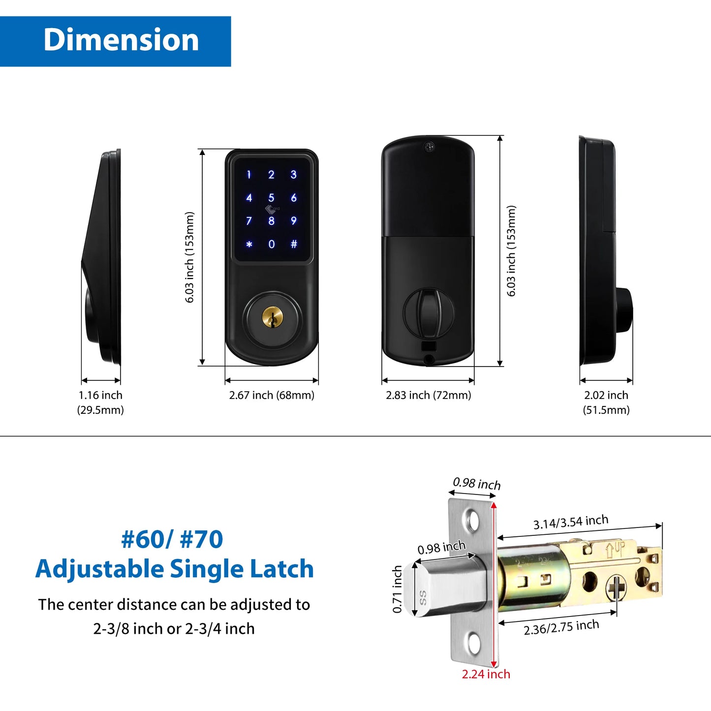 Smart APP Electronic Deadbolt Lock