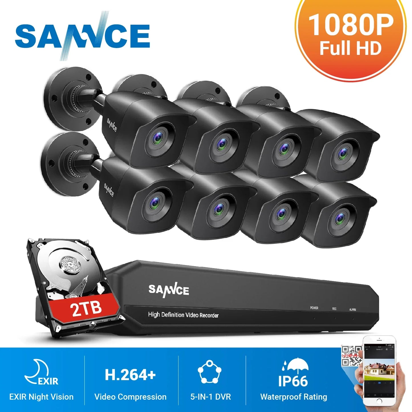 P66 Video Surveillance Kit Motion