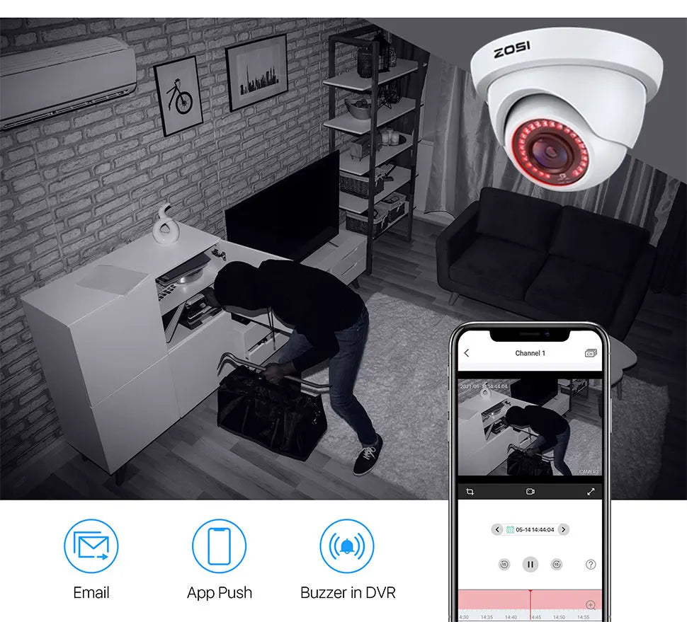 1080P Wired Security Camera System