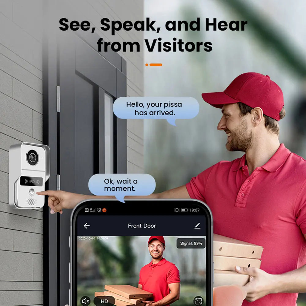 Smart 7" Monitor WiFi Tuya Video Doorbell