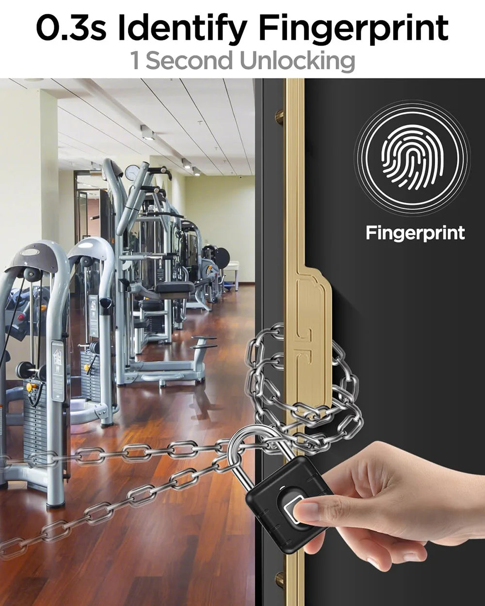 Fingerprint Padlock Waterproof Lock