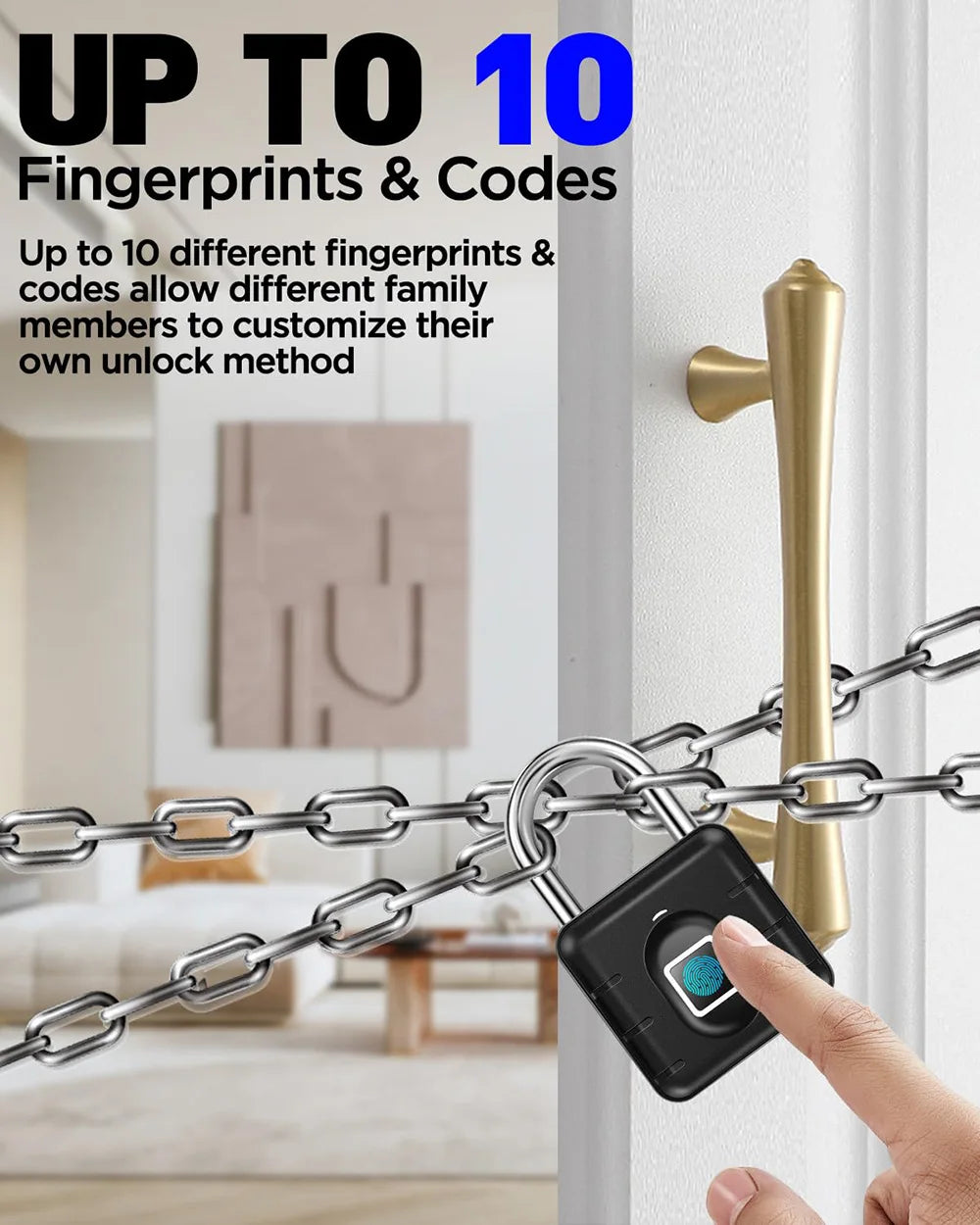 Fingerprint Padlock Waterproof Lock