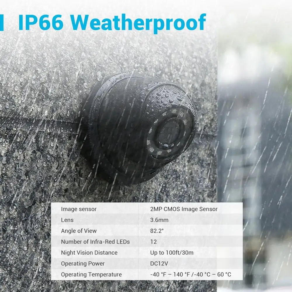 4pcs 2.0MP IR Night Vision Security Camera