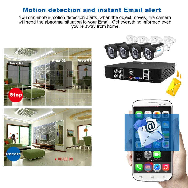 18M Wired Cable Video Surveillance Kit