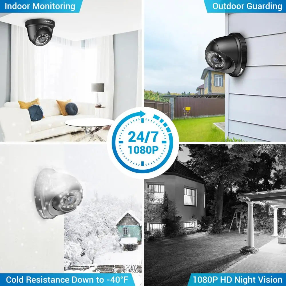 4pcs 2.0MP IR Night Vision Security Camera