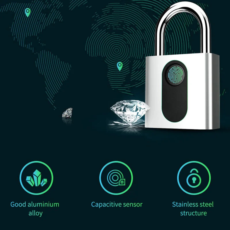 Rechargeable Smart Keyless Fingerprint Lock