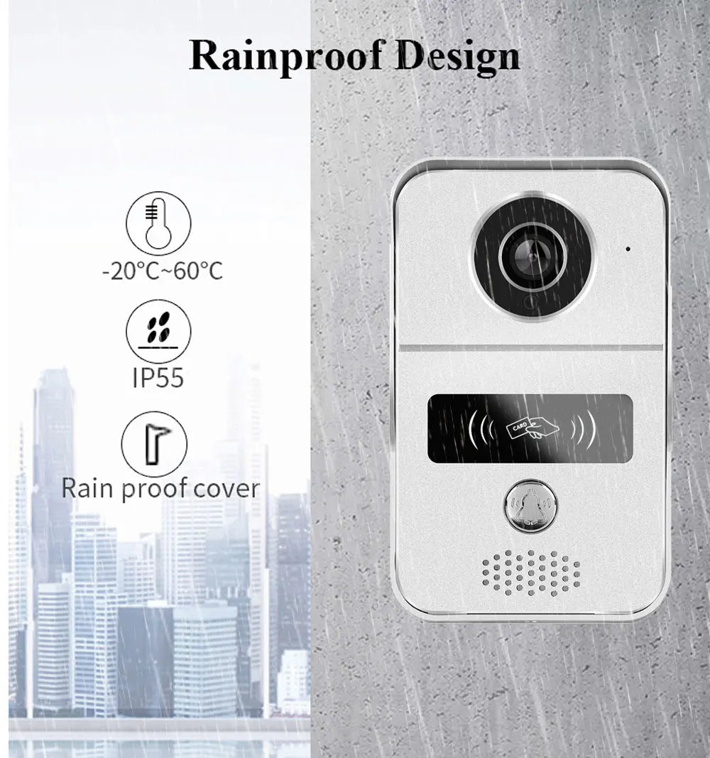 Tuya 1080P Video Doorbell WiFi Outdoor Door bell Waterproof IP65 POE 48V Door Phone Camera Inductive Card Unlock Smart APP