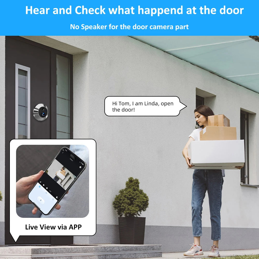 Tuya Smart 3MP WiFi Peephole Camera