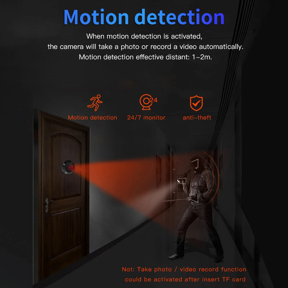 Black Mini 1080P Tuya Smart Doorbell Viewer