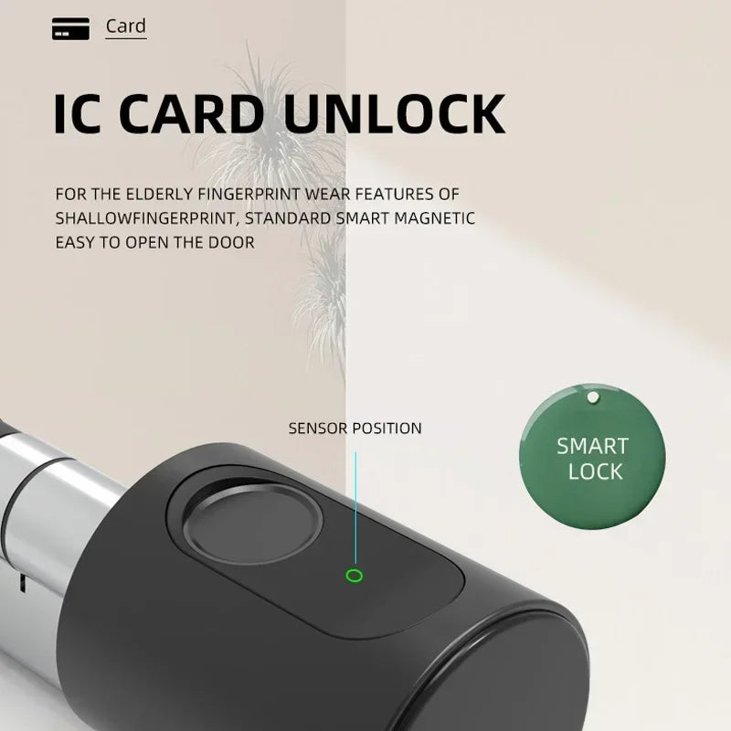 Cylinder Electronic Smart Door Lock