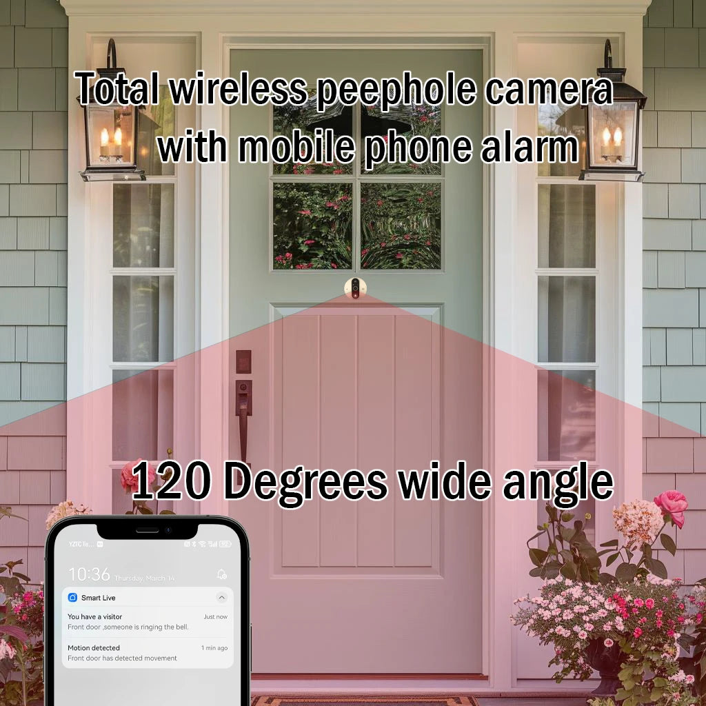 3MP iCam365 Peephole Doorbell Camera