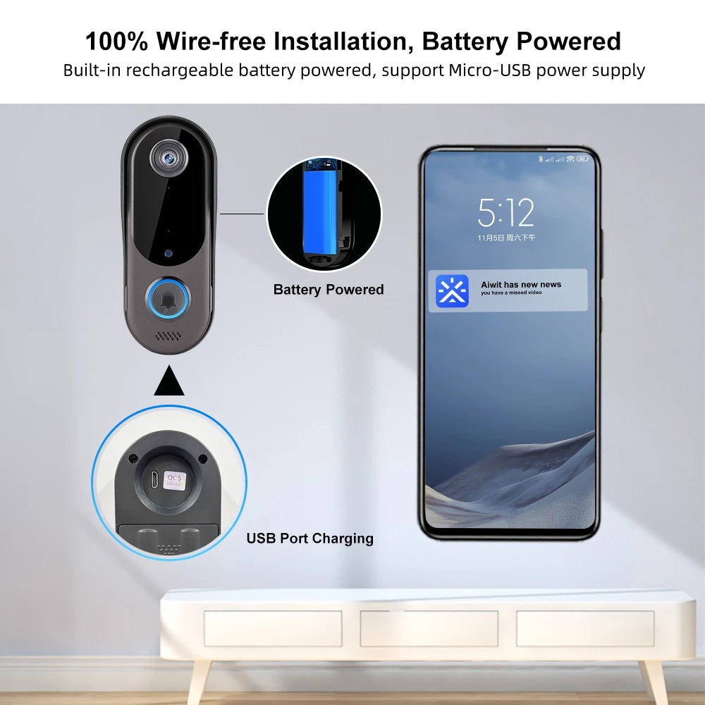 WiFi Video Intercom Doorbell Camera