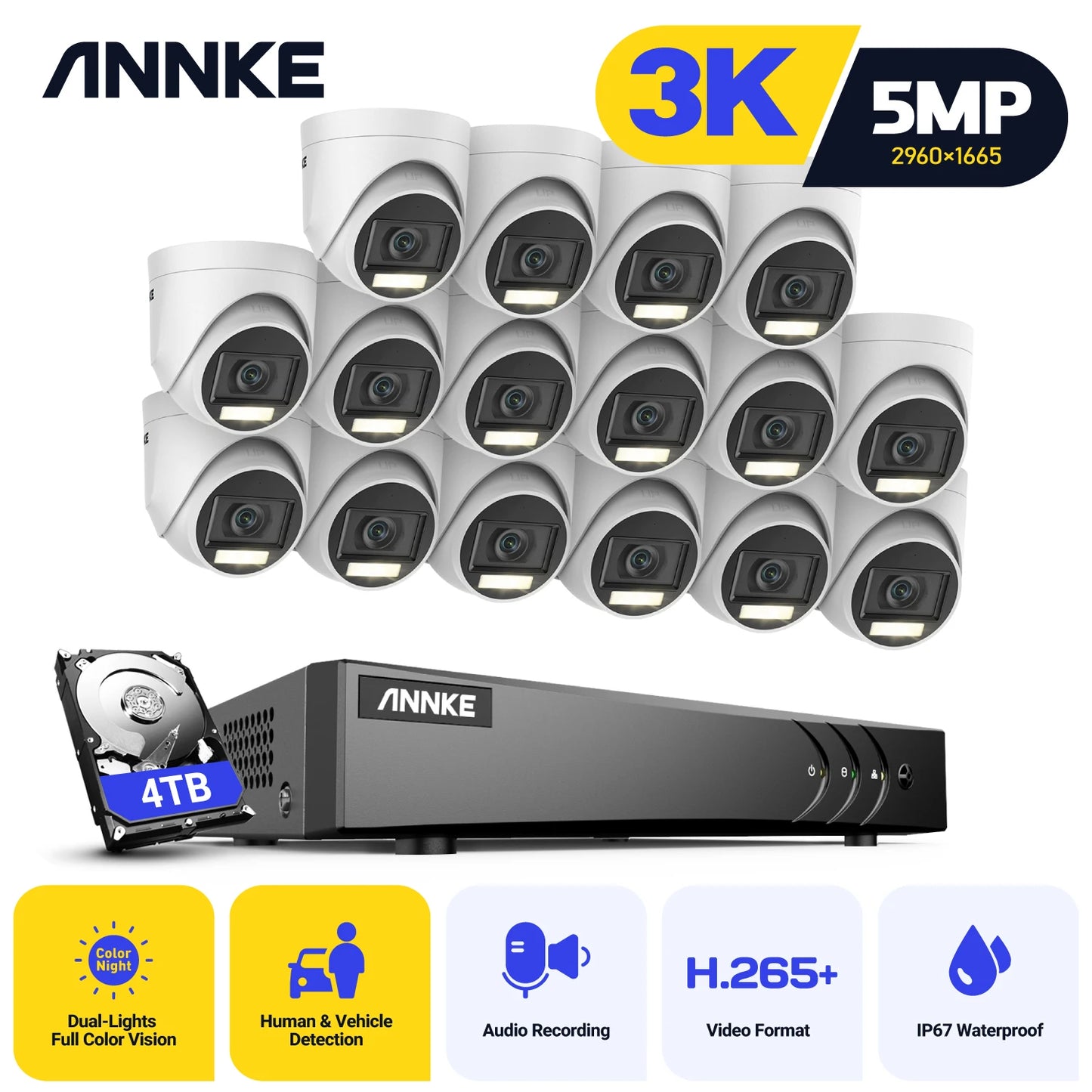 16CH 5MP Lite Security Camera System