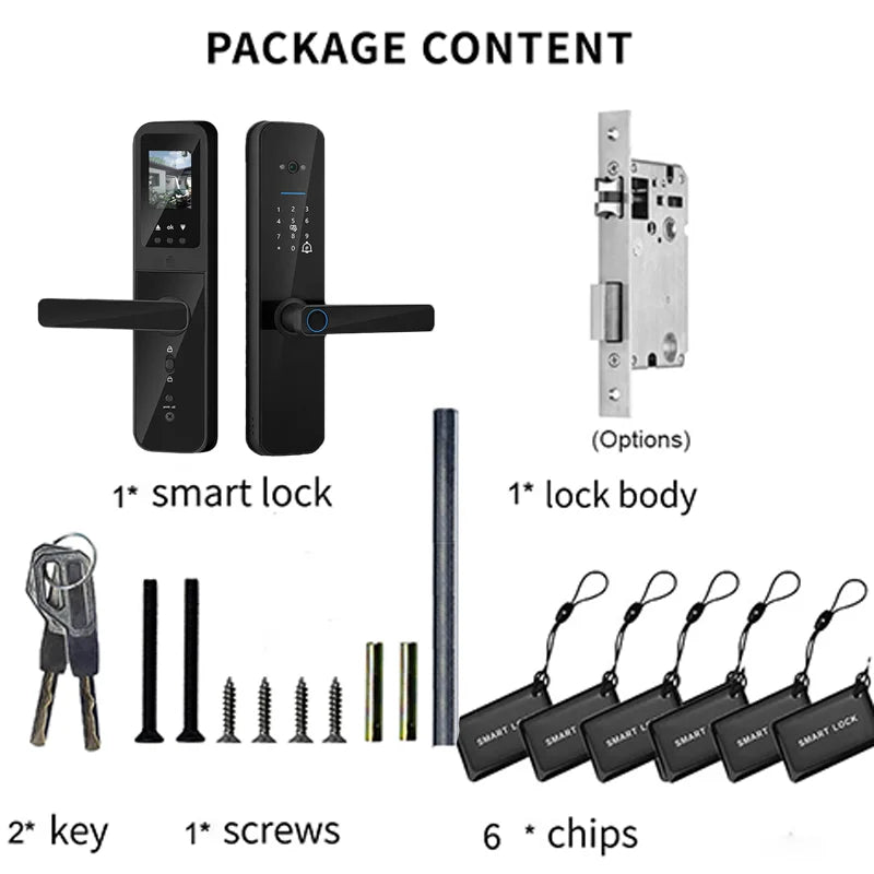 Wifi Smart Door Lock With Biometric Camera