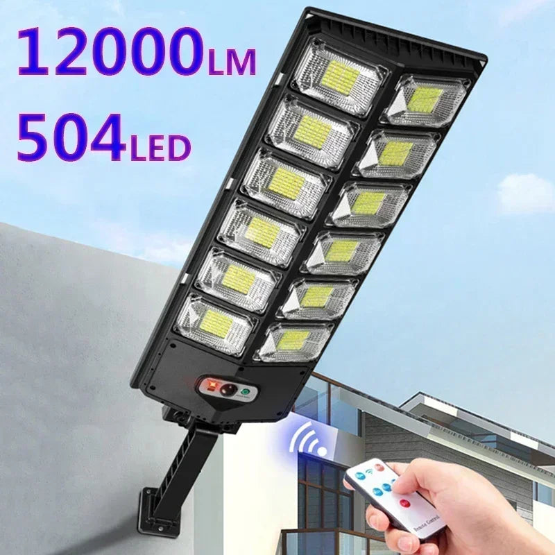 4/6/8/10/12Heads Powerful Outdoor Solar Lights 504 LED Garden Lamp Solar Panel Lamps Waterproof Motion Sensor Street Light Hot