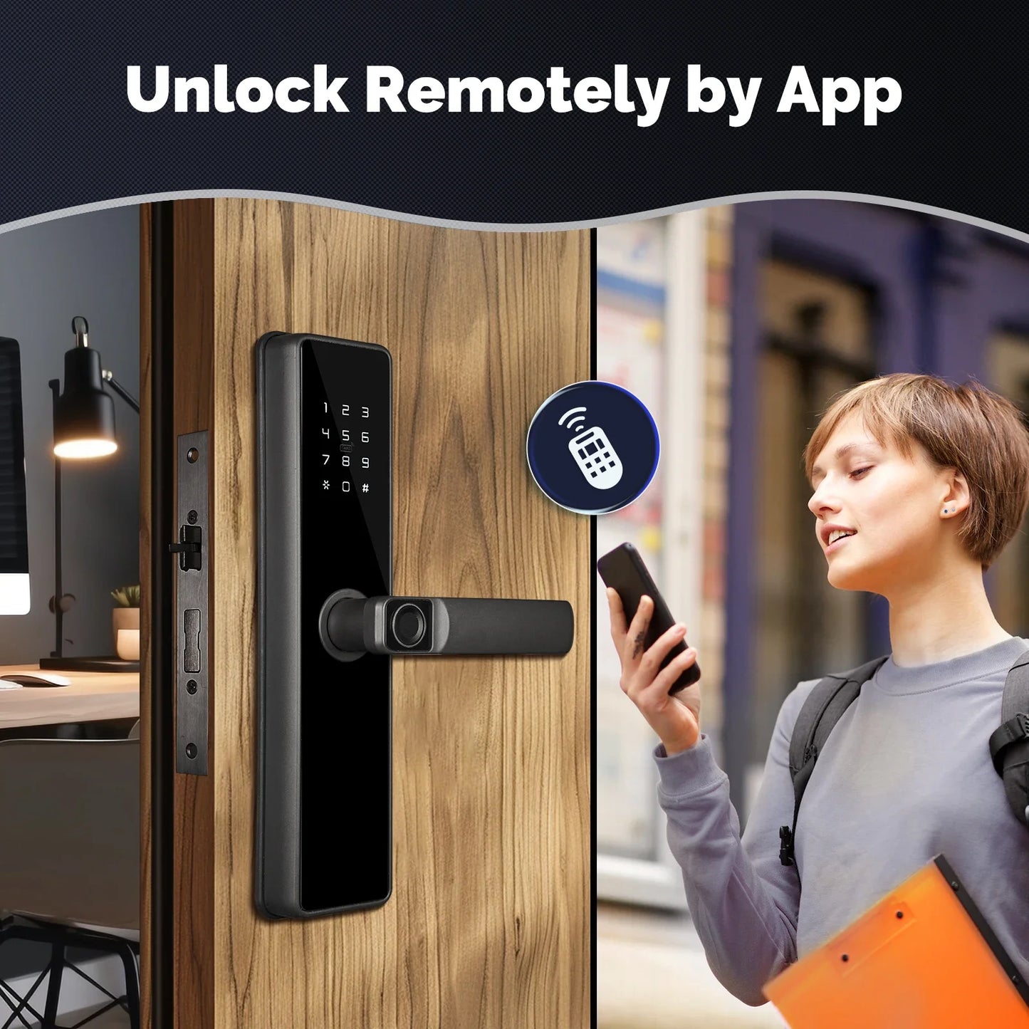 WiFi Smart Door Lock Indoor Password