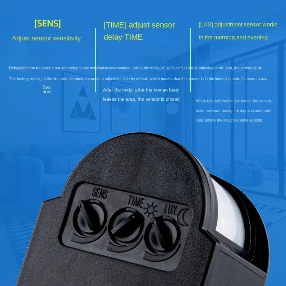 LED Light Motion Sensor 85-265V