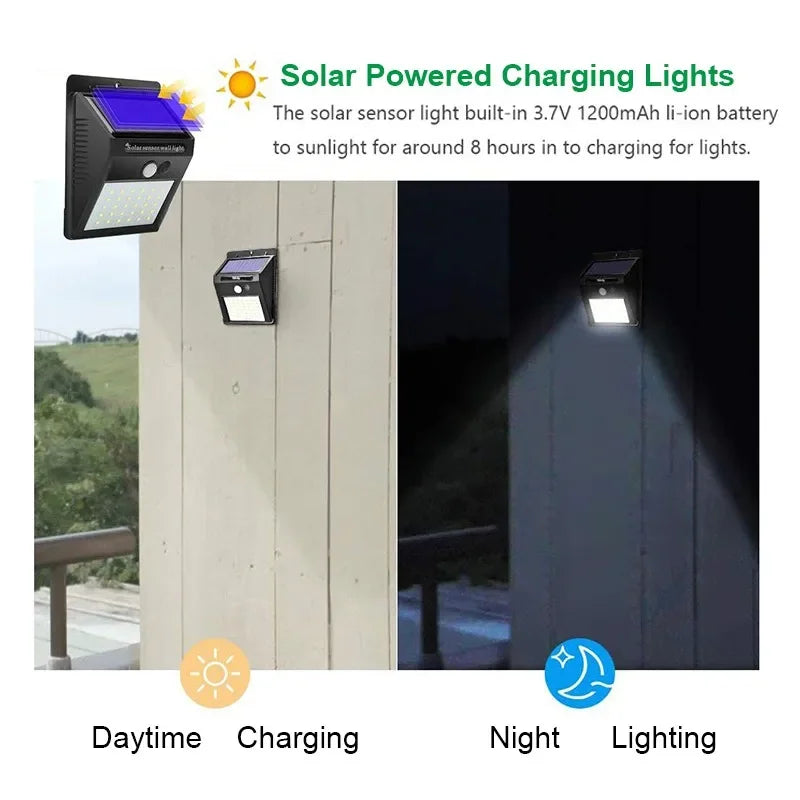 30 LED Solar Lights PIR Motion Sensor