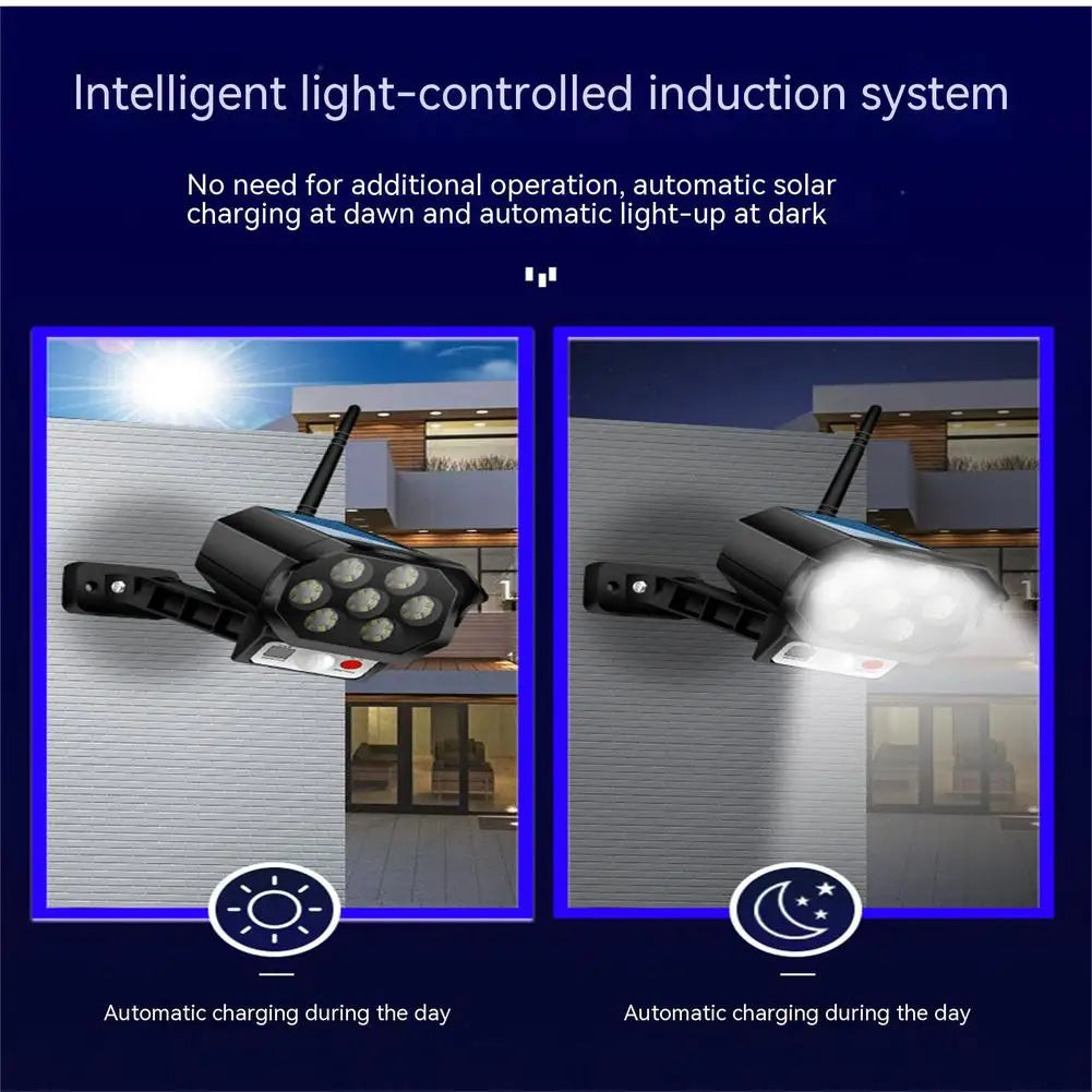 42led Solar Security Light Motion Sensor Simulation Outdoor Fake Camera Rural Garden Backyard Wall Lamp Ip65 Waterproof Lamp
